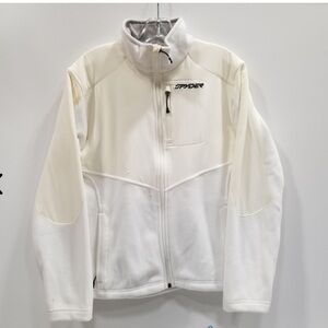 Spyder Women's 12 White Fleece Full Zip Jacket